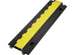 Canalina Per Parapetto Canalina Nera Canalina Esterna 1X Ponte Per Cavi Cavo Di Protezione Drive-Over Ponte Per Tubi Flessibili 2 Canali 10000KG Rampa
