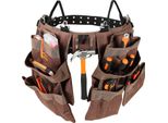 Cintura Porta Attrezzi 19 Tasche Regolabile Da 81,2 A 137,2 Cm Robusta Borsa Porta Attrezzi In Poliestere Staccabile Per Elettricisti Falegnami Fai Da Te Falegnami Edilizia Marrone