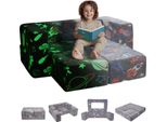 Divano Da Gioco Divano Da Gioco Modulare Divano Da Gioco Modulare Per Bambini Grigio 100X100X20Cm