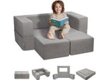 Divano Da Gioco Divano Da Gioco Modulare Divano Da Gioco Modulare Per Bambini Set Di Blocchi Da Costruzione Grigio