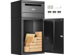 Vevor Cassetta Per Pacchi 500X325X909 Mm, Cassetta Per Pacchi In Acciaio Zincato, Design Antifurto, Stazione Di Imballaggio Per Casa E Ufficio, Nero