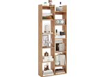 Libreria Costway, Libreria A 12 Livelli Con Chiusure Antiribaltamento, Espositore In Legno, Contenitore A Forma Di Albero, Organizzatore Di Libri Natura