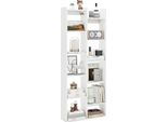 Libreria Costway, Libreria A 12 Ripiani Con Serratura Antiribaltamento, Scaffale In Legno, Contenitore A Forma Di Albero, Organizzatore Di Libri Bianco