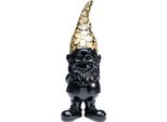 Dekofigur Kare Design "Deko Figur Zwerg Meditation", Gold (Goldfarben), B:18Cm H:61Cm T:22Cm, Polyresin, Dekofiguren