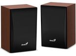 Altoparlanti Genius SP-HF380 Bt, 2.0, 3W, Marrone/Nero, Controllo Volume, Bt, Legno, Jack Da 3,5 Mm (Usb), 150Hz-20Khz