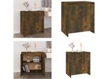 Vidaxl Credenza In Rovere Affumicato 70X41X75 Cm In Legno - Credenza - Armadio - Armadio Da Cucina - Armadio Portaoggetti