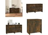 Vidaxl Credenza 2 Pezzi In Rovere Affumicato - Credenza - Credenze - Credenza Buffet - Credenza Portaoggetti