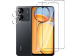 2X Vetro Protettivo (Display + Fotocamera) Per Xiaomi Redmi 13C Pellicola Corazzata 9H Completa