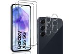 Vetro Protettivo 2X (Display + Fotocamera) Per Samsung Galaxy A55 5G Pellicola Blindata Full 9H