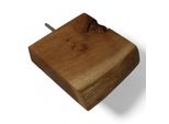 Mini Mensola In Legno Massiccio Di Rovere Con Bordo Naturale/Bordo Albero 15X15X4Cm, Mensola In Rovere, Mensola Da Parete In Legno Con Fissaggio