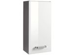 HäNgeschrank Welltime "Ravenna", Weiß (Weiß, Graphit), B:30Cm H:64Cm T:20Cm, SchräNke, HäNgeschrank