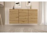 Armadio A Muro Moderno Artigianale In Rovere, Design Minimalista - 3 Ante
