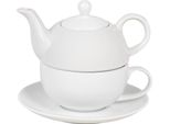 Clayre & Eef Tea For One 350 Ml Vetroceramica Bianca
