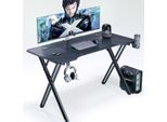 Yuenfong Gaming Desk 140X60 Cm Scrivania In Piedi A Forma Di Ala Tavolo Da Gioco Grande Scrivania Per Computer Tavolo Da Gioco Per Pc Per Casa/Ufficio Scrivania Angolare X-Frame