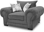 Stile Moderno Design Colore Grigio Soggiorno 1 Poltrona Tessuto Poliestere Nuovo