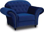 Poltrona Blu Chesterfield Divano Monoposto Divano Blu Poltrona Mobili