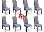 Sala Da Pranzo Sedie In Tessuto Set 8X Poltrone Sedia Tessile Designer Legno Imbottito Mobili