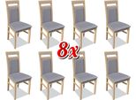 Set Poltrona Lusso Nuovo 8X Sedie Sedia Tappezzeria Design Gruppo Sala Da Pranzo Seduta