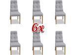 Set Di Sedie Per Sala Da Pranzo Poltrona Imbottitura Design 6X Gruppo Sedie Poltrona