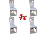 Sedie Imbottite Di Design In Legno Tessile Set In Tessuto Per Sala Da Pranzo Gastro 4X Poltrona Sedia