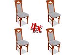 Set Di Sedie Poltrona Lehn Design Tappezzeria In Tessuto Sala Da Pranzo Soggiorno 4X Sedie Nuovo