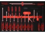 Ks Tools Set Di Cacciaviti E Ganci Con Inserto In Schiuma Set Da 19 Pezzi 811
