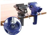 80 Mm - Morsa Da Banco Con Ganasce Di Protezione | Morsa Da Banco Con Tavola Girevole A 360° | Morsa Da Banco [Colore Nero] Per Il Montaggio Di Banchi Da Lavoro | Banco Da Lavoro A Incudine