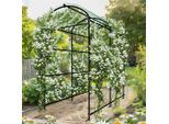 Traliccio Metallico Unho, Grande Arco Da Giardino Per Piante Rampicanti Ausilio Per L'arrampicata, Traliccio Per Cetrioli Traliccio Per Piante Rampicanti Con Rete In Nylon, Punte A Terra