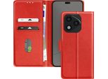 Avizar, Cover Honor 400 Lite Wallet Video Stand, Rosso