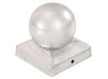 Vidaxl Tappi Per Pali 6 Pz. Forma Sferica Metallo Zincato 91 X 91 Mm