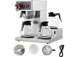 Kommerzielle Filterkaffeemaschine Kaffeemaschine 3 Glaskaraffen 12 Tassen