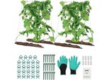 Set Di 2 Supporti Per L'arrampicata A Traliccio Per Cetrioli Pieghevole 90X140Cm
