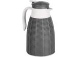Tazza Excellent Houseware, Vetro/Polipropilene Resistente Al Calore, 15X26,5 Cm, Grigio