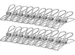 Set Di 20 Mollette Per Abiti In Acciaio Inox [5,3 Cm X 1 Cm] | Mollette Multiuso Per Capi Delicati, Asciugamani | Mollette Universali Per Abiti | Mollette Da Bucato | Mollette Di Fissaggio Fermaglio Per Appunti | Antivento | 20 Pezzi