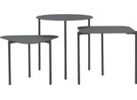 Beistelltisch Spinder Design "Doremi", Grau (Grau, Grau, Grau), B/H/T: 46,5Cm X 44Cm, Tische, Beistelltisch, Metall, 3Er-Set