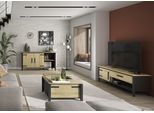 Couchtisch Gami, Beige (Goldeneiche, Schwarz, Goldeneiche), B:80Cm H:45Cm T:80Cm, Tische, Couchtisch