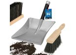 Kotarbau® Set Per Spazzare 2 Pezzi Paletta E Spazzola A Mano Paletta A Mano Scopa Zincata Paletta Per Spazzare Set Paletta Pala Scopa Pulizia Acciaio Legno