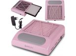 Maltec Aspiratore Di Polvere Per Unghie 80W Aspiratore Di Polvere Per Unghie Raccoglitore Di Polvere Per Unghie Senza Sacco Con Ventola E Filtro Manicure Pedicure Rosa