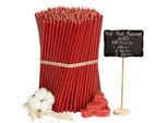 Candele Di Cera D'api Rosse Della Chiesa № 60 300 Pz - 2 Kg