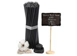 Candele Di Cera D'api Nere №60 50 Pz