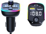 Auto Fm Trasmettitore Bluetooth Compatibile Handsfree Connection Wireless Kit Stereo Mp3 Music Player Usb Charger Nero