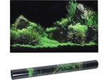 Acquario Vasca Pesci Fondale Acqua Erba Sfondo Decorazione Pittura Pvc Adesivo 61 X 30 Cm