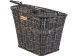 Basil Bremen Cestino Per Ruote Anteriori In Alluminio Look Rattan Marrone