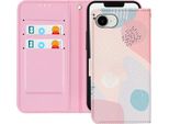 Avizar, Custodia Per Iphone 16E Motivo Puzzle Pastello, Tracolla Per Carte Di Credito, Rosa