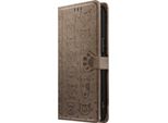 Avizar, Custodia Flip Per Iphone 16E Design Portafoglio Gatto E Cane, Grigio