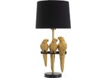 Mauro Ferretti Lampada Da Tavolo Pappagalli E27 Ø 30X62,5 Cm Nero Oro