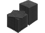 Vevor Piastrelle Ad Incastro 50 Pz. Piastrelle Per Pavimenti Piastrelle Per Pavimenti Drenanti, Piastrelle Per Pavimenti 30 X 30 Cm Piastrelle Per Pavimenti Quadrati Per Esterni Terrazza Piastrelle Per Pavimenti In Pvc Bagno, Toilette, Nero
