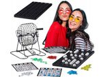 Relaxdays Gioco Del Bingo Con Tamburo Della Lotteria