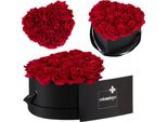 Relaxdays Scatola Di Rose Nere Cuore 18 Rose
