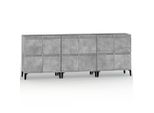 Syfax™ Credenze 3Pz Grigio Cemento 60X35X70 Cm In Legno Multistrato